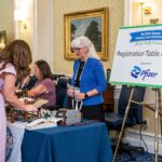 NCCHCA conference attendees register for Day 1 events while healthcare leaders, board members, sponsors, and rural health professionals gather for meetings, networking, and the Health Center Leader Reception at Sarah P. Duke Gardens in Durham, NC.