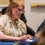 NCCHCA conference attendees register for Day 1 events while healthcare leaders, board members, sponsors, and rural health professionals gather for meetings, networking, and the Health Center Leader Reception at Sarah P. Duke Gardens in Durham, NC.