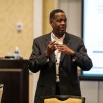 NCCHCA conference attendees register for Day 1 events while healthcare leaders, board members, sponsors, and rural health professionals gather for meetings, networking, and the Health Center Leader Reception at Sarah P. Duke Gardens in Durham, NC.