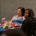 NCCHCA conference attendees register for Day 1 events while healthcare leaders, board members, sponsors, and rural health professionals gather for meetings, networking, and the Health Center Leader Reception at Sarah P. Duke Gardens in Durham, NC.